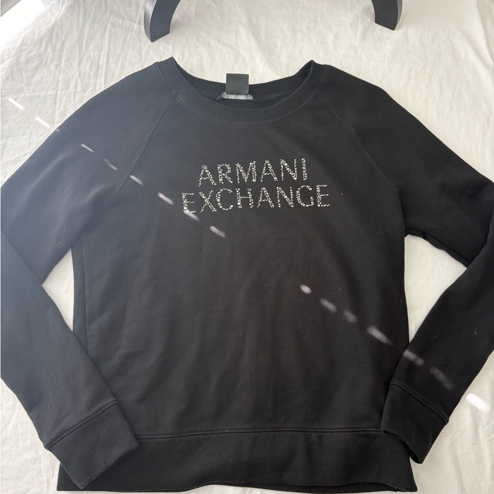 Armani Exchange Black Crew Neck Sweater